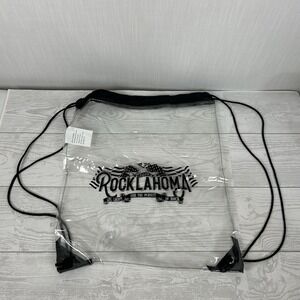 Rocklahoma Clear Cinch Pack Backpack Drawstring Bag Concert Sports Stadium Event